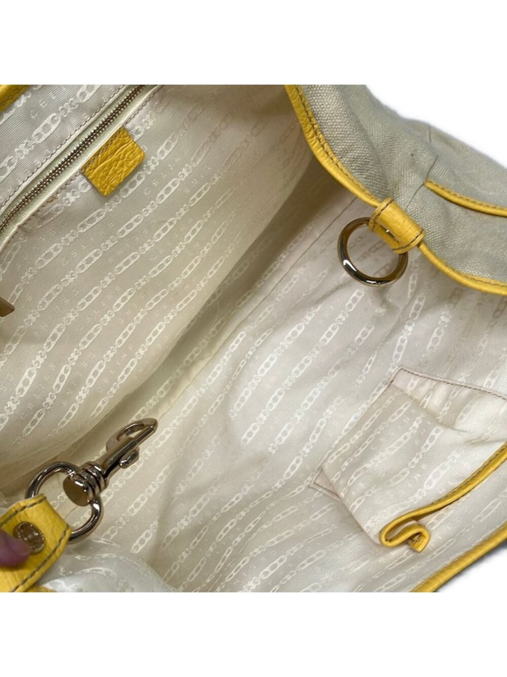 Celine Tote Lily Beige Yellow Leather - Picture 7 of 15